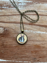 Load image into Gallery viewer, Black and White Bunny Necklace - Original Hand Painted Necklace