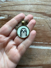 Load image into Gallery viewer, Sloth Necklace, Original Hand Painted Pendant