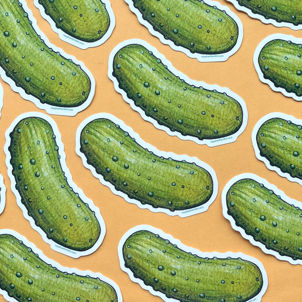 Pickle Gifts, Pickle Art Sticker, Vinyl Sticker, 3 inch, FREE SHIPPING