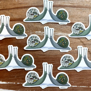 Snails Sticker, Cute Snail Lovers Vinyl Sticker, FREE SHIPPING