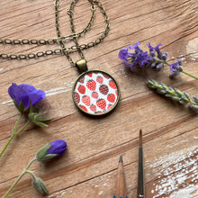 Load image into Gallery viewer, Strawberry Collection, Hand Painted Necklace, Original Watercolor Painting