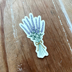 Lavender Sprigs Art Sticker, Vinyl Sticker, 3 inch, FREE SHIPPING
