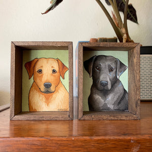 Reserved for SHANNON - CUSTOM Original Watercolor Box Painting, Pet Portrait or Other Custom Order