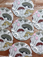 Load image into Gallery viewer, Mushroom Art Sticker, Round Vinyl Sticker, FREE SHIPPING