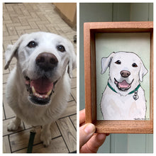 Load image into Gallery viewer, Reserved for SHANNON - CUSTOM Original Watercolor Box Painting, Pet Portrait or Other Custom Order