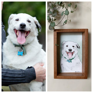Reserved for SHANNON - CUSTOM Original Watercolor Box Painting, Pet Portrait or Other Custom Order