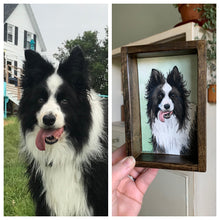 Load image into Gallery viewer, Reserved for SHANNON - CUSTOM Original Watercolor Box Painting, Pet Portrait or Other Custom Order