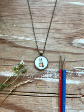 Load image into Gallery viewer, Cats Love Boxes Necklace, Original Watercolor Hand Painted Pendant Necklace - Kitty Cat Friends, Gifts for Cat Lovers