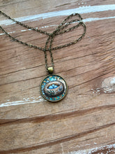 Load image into Gallery viewer, Bird Nest Necklace, Watercolor Hand Painted Necklace, Original Art Pendant