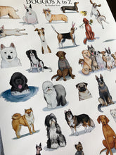 Load image into Gallery viewer, DOGGOS Print *without letters*, Dog Breed Alphabet Fine Art Giclee Print, 9x12 inch