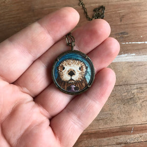 Custom Hand Painted Watercolor Necklace of Your Choice