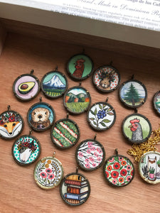 Custom Hand Painted Watercolor Necklace of Your Choice