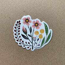 Load image into Gallery viewer, Vintage Florals, Pink Petals, Vinyl Sticker, 3 inch, FREE SHIPPING