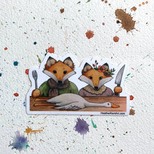 Load image into Gallery viewer, The Fox and His Wife Vinyl Sticker, 3 inch, FREE SHIPPING