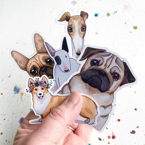 Greyhound Dog Vinyl Stickers, 3 inch, Doggos Sticker, FREE SHIPPING