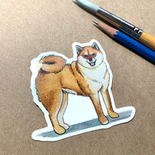Load image into Gallery viewer, Shiba Inu Dog Vinyl Stickers, 3 inch, Doggos Sticker, Shiba Inu Art