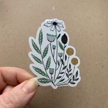 Load image into Gallery viewer, Vintage Florals, Daisy Wildflowers, Vinyl Sticker, 3 inch, FREE SHIPPING