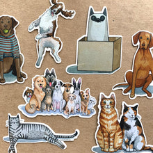 Load image into Gallery viewer, Chocolate Lab Dog Vinyl Stickers, 3 inch, Doggos Sticker, FREE SHIPPING