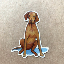 Load image into Gallery viewer, Vizsla Dog Love Vinyl Stickers, 3 inch, Doggos Sticker, FREE SHIPPING