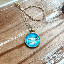 Load image into Gallery viewer, Narwhal Love - Original Hand Painted Necklace, Cute &amp; Funny Narwhal Illustration