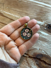 Load image into Gallery viewer, Dark Florals - Pink Roses, Original Hand Painted Necklace