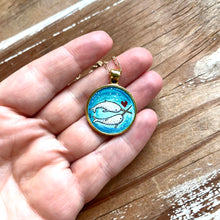 Load image into Gallery viewer, Narwhal Love - Original Hand Painted Necklace, Cute &amp; Funny Narwhal Illustration