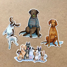 Load image into Gallery viewer, Vizsla Dog Love Vinyl Stickers, 3 inch, Doggos Sticker, FREE SHIPPING