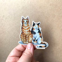 Load image into Gallery viewer, Cat Couple Vinyl Decal Sticker, 3 inch, FREE SHIPPING