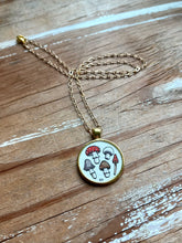 Load image into Gallery viewer, Mushrooms Pendant, Original Watercolor Hand Painted Necklace