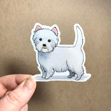 Load image into Gallery viewer, West Highland White / Westie Dog Vinyl Stickers, 3 inch, Doggos Sticker, Art Sticker