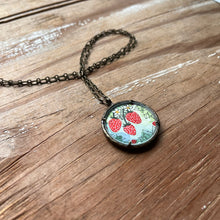 Load image into Gallery viewer, Strawberry Necklace, Original Watercolor Hand Painted Necklace