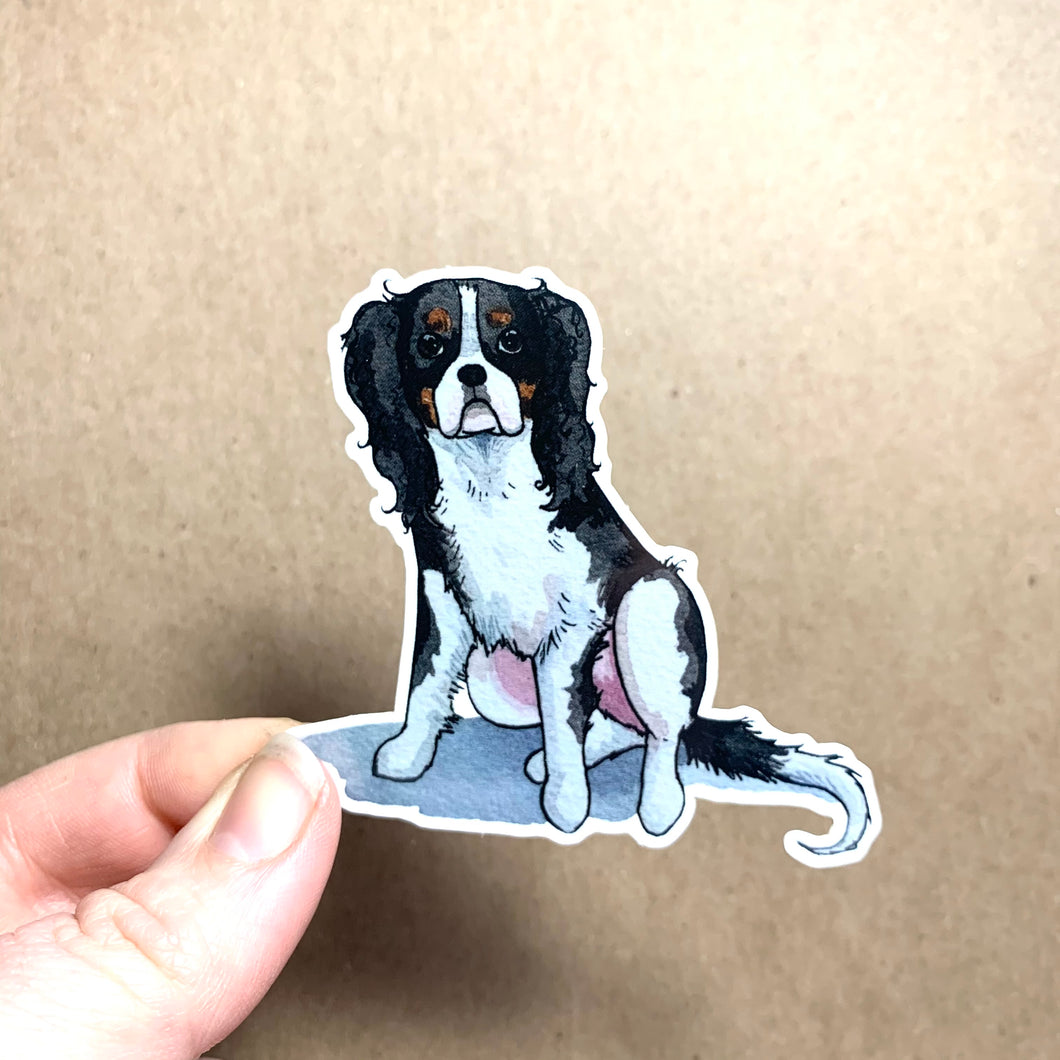 King Charles Spaniel Dog Vinyl Stickers, 3 inch, Doggos Sticker, FREE SHIPPING