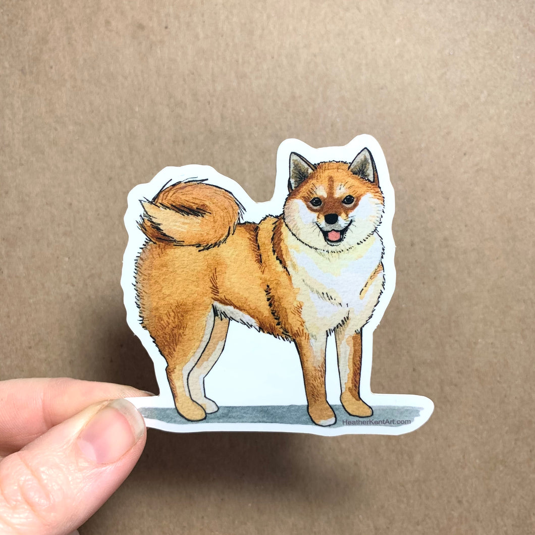 Shiba Inu Dog Vinyl Stickers, 3 inch, Doggos Sticker, Shiba Inu Art