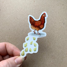Load image into Gallery viewer, Mama Hen, Chicken with Chicks Vinyl Sticker, 3 inch, Mother&#39;s Day - Free Shipping
